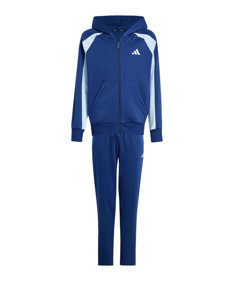 adidas Essentials Colorblock Trainingsanzug Kids Blau - blau