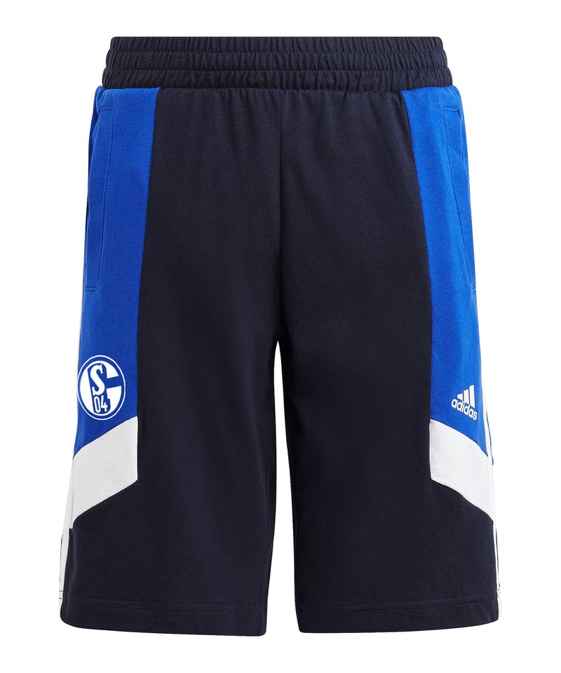 adidas FC Schalke 04 Colorblock Short Kids Blau - blau