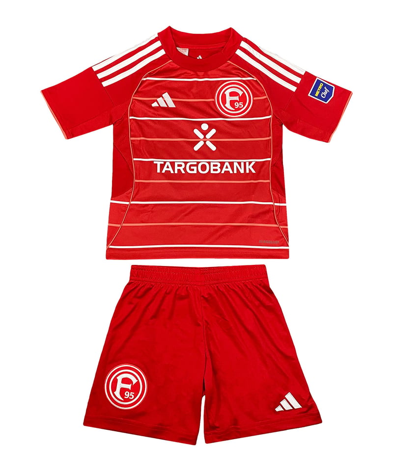 adidas Fortuna Düsseldorf Trikot Set Heim 2025/2026 Kids Rot - rot