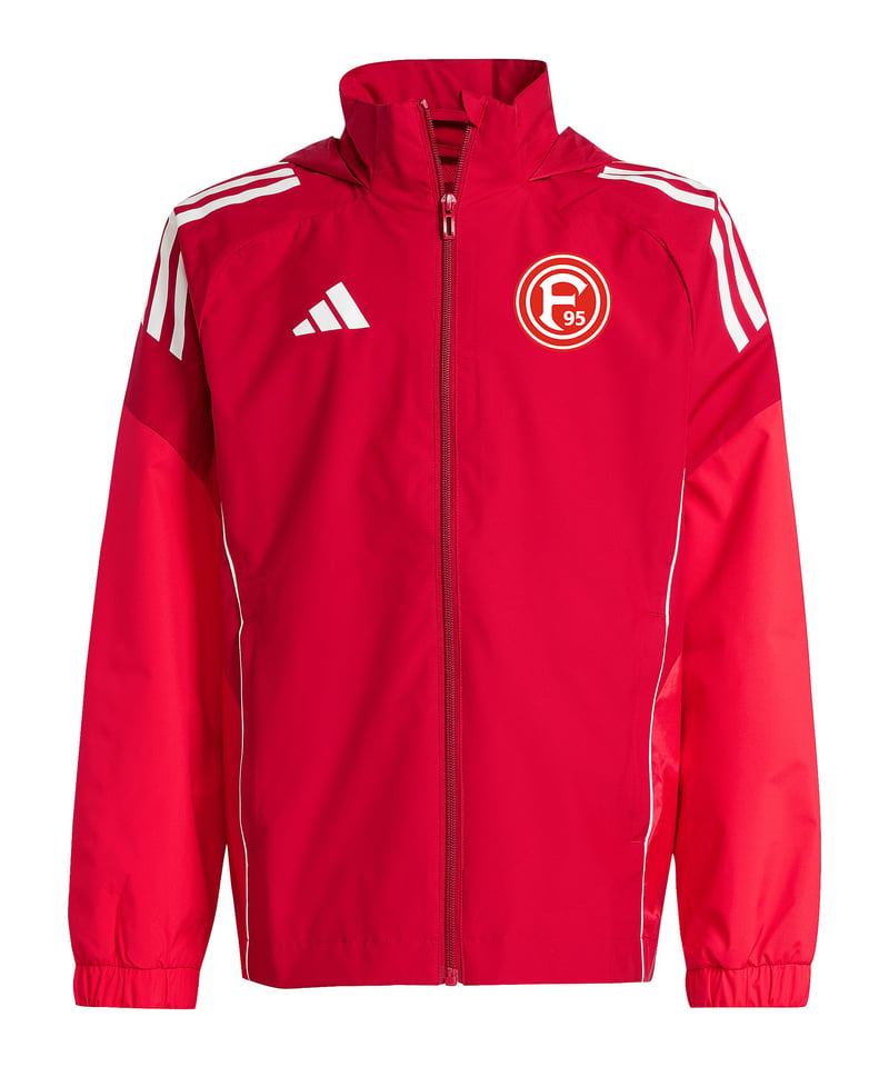adidas Fortuna Düsseldorf Trainingsjacke Kids Rot - rot