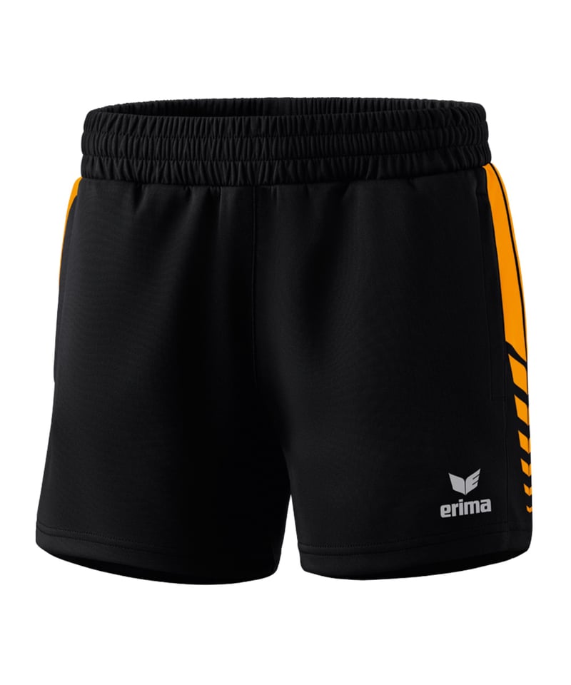 Erima Six Wings Worker Short Damen Schwarz Orange - schwarz