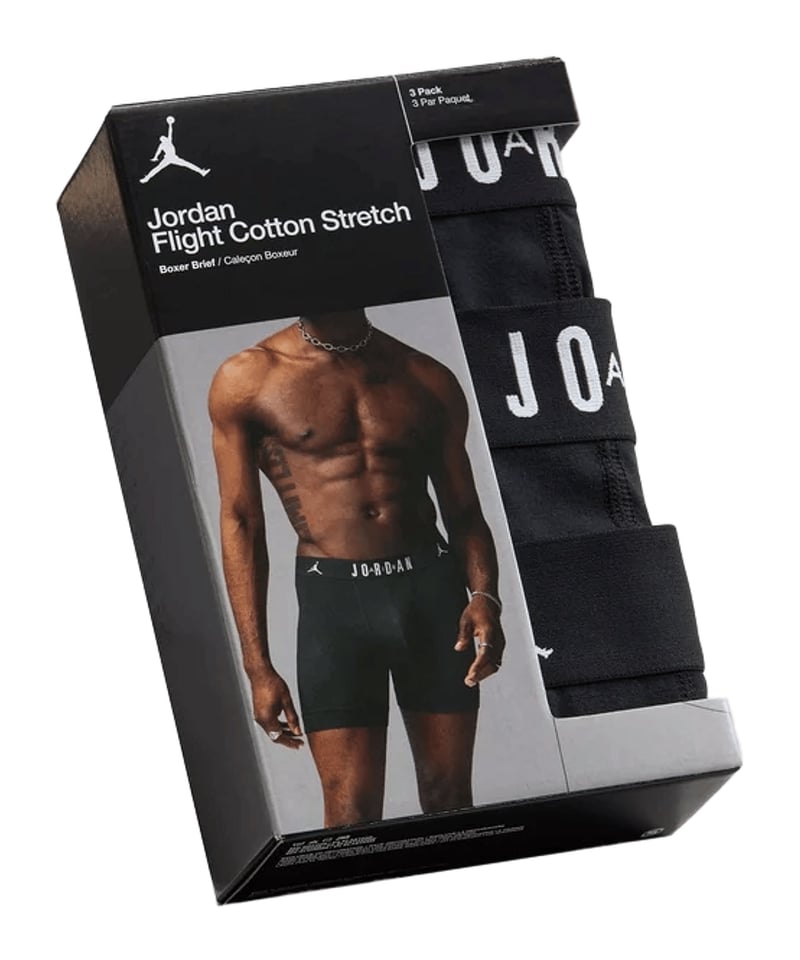 Jordan Flight Cotton Core 3PK Socken Schwarz F023 - schwarz