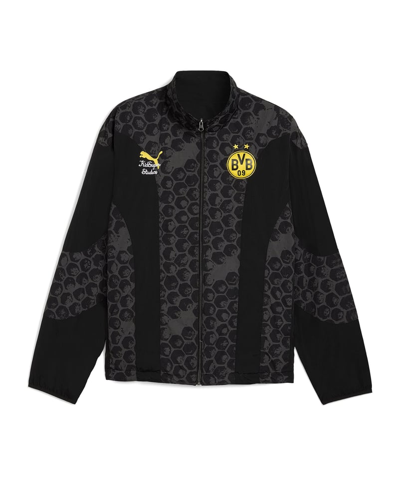 PUMA Borussia Dortmund KIDSUPER Reversible Jacke Schwarz F03 - schwarz