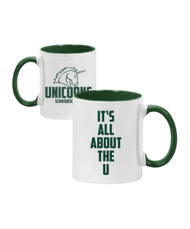 Unicorns Tasse #theUpott Grün Weiss - gruen