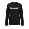 Hummel Cotton Logo Sweatshirt Damen Schwarz F2001 - Schwarz