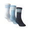 adidas 3 Stripes Crew 3er Pack Socken Blau - blau