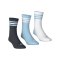 adidas 3 Stripes Crew 3er Pack Socken Blau - blau