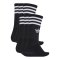 adidas Originals 3 Stripes Crew 6er Pack Socken Schwarz - schwarz