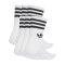 adidas Originals 3 Stripes Crew 6er Pack Socken Weiß - weiss