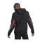 adidas 3-Stripes Hoody Schwarz Blau Rot - schwarz