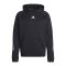 adidas 3-Stripes Hoody Schwarz Blau Rot - schwarz