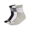 adidas 3 Stripes Mid Cut 3er Pack Socken Grau - grau