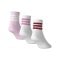 adidas 3 Stripes Mid Cut 3er Pack Socken Weiß - weiss