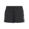 adidas 3-Stripes Pacer Short Damen Schwarz Weiss - schwarz