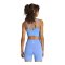 adidas 3 Stripes Studio All Me Sport-BH Damen Blau - blau