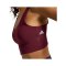 adidas 3 Stripes Studio All Me Sport-BH Damen Rot - rot