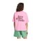 adidas 3 Stripes Studio T-Shirt Damen Rosa - rosa