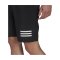 adidas 3 Stripes Tennis Short Schwarz Weiss - schwarz