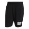 adidas 3 Stripes Tennis Short Schwarz Weiss - schwarz