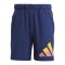adidas 3Bar Short Blau Gelb Orange - dunkelblau