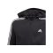 adidas 3S Kapuzenjacke Kids Schwarz Weiss - schwarz