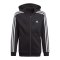 adidas 3S Kapuzenjacke Kids Schwarz Weiss - schwarz