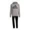 adidas Big Logo Freizeitanzug Grau Schwarz - grau