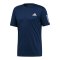 adidas Club 3 Streifen T-Shirt Blau - blau