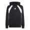 adidas Color Block Hoody Kids Schwarz - schwarz