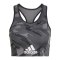 adidas D2M Camo Sport-BH Training Damen Schwarz - schwarz