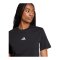 adidas Essentials 3S Cotton T-Shirt Damen Schwarz - schwarz