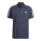 adidas Essentials 3-Stripes Poloshirt Pink - blau