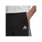 adidas Essentials 3 Stripes Short Schwarz Weiss - schwarz