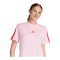 adidas Essentials 3 Stripes T-Shirt Damen Rosa - rosa
