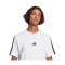 adidas Essentials 3 Stripes T-Shirt Weiß - weiss