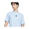 adidas Essentials Small Logo T-Shirt Blau - blau