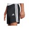 adidas Essentials Three Stripes Short Schwarz - schwarz