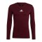 adidas Team Base Top langarm Dunkelrot - rot