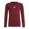 adidas Team Base Top langarm Kids Dunkelrot - rot