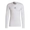adidas Techfit Shirt langarm Weiss - weiss