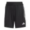 adidas Tiro 23 League Trainingsshort low Damen Schwarz - schwarz