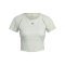 adidas WTR Cropped T-Shirt Damen Grün Grau - gruen