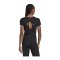 adidas WTR Cropped T-Shirt Damen Schwarz Grau - schwarz