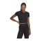 adidas WTR Cropped T-Shirt Damen Schwarz Grau - schwarz
