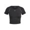 adidas WTR Cropped T-Shirt Damen Schwarz Grau - schwarz