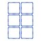 Cawila ACADEMY SQUARE | 6er Set | blau - gelb