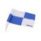Cawila Eckfahne 45x45cm Weiss Hellblau - weiss