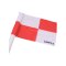 Cawila Eckfahne 45x45cm Weiss Rot - weiss