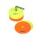 Cawila Floormarker 24er Set inkl. Halter | Markierungsscheiben, 12 x gelb und 12 x orange - gelb