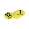 Cawila Floormarker Nr.1-12 Set 12,5 cm Gelb - gelb